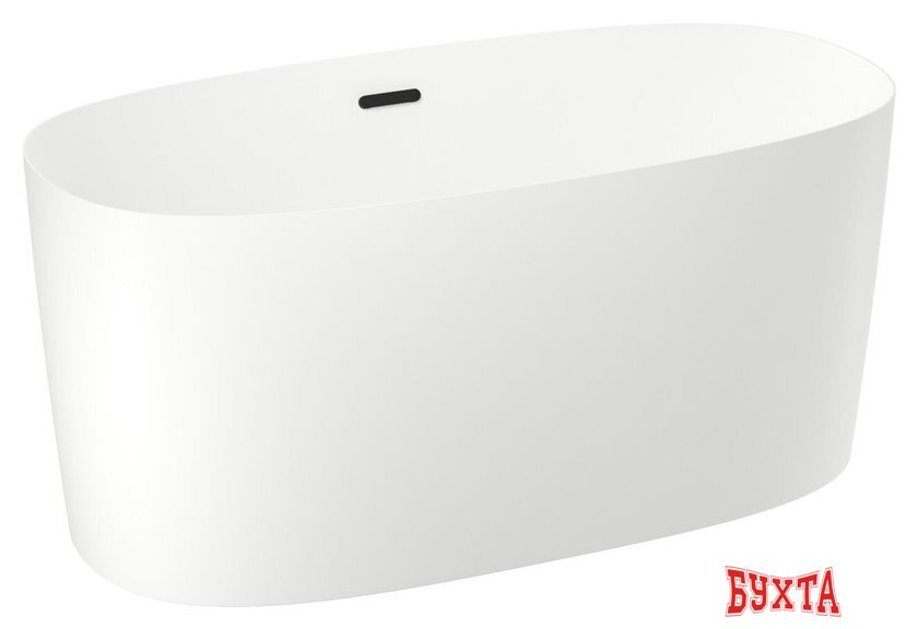 Ванна Wellsee Câlin 140x70 230201003 (отдельностоящая ванна белый глянец, экран, ножки, сифон-автомат матовый черный) 2