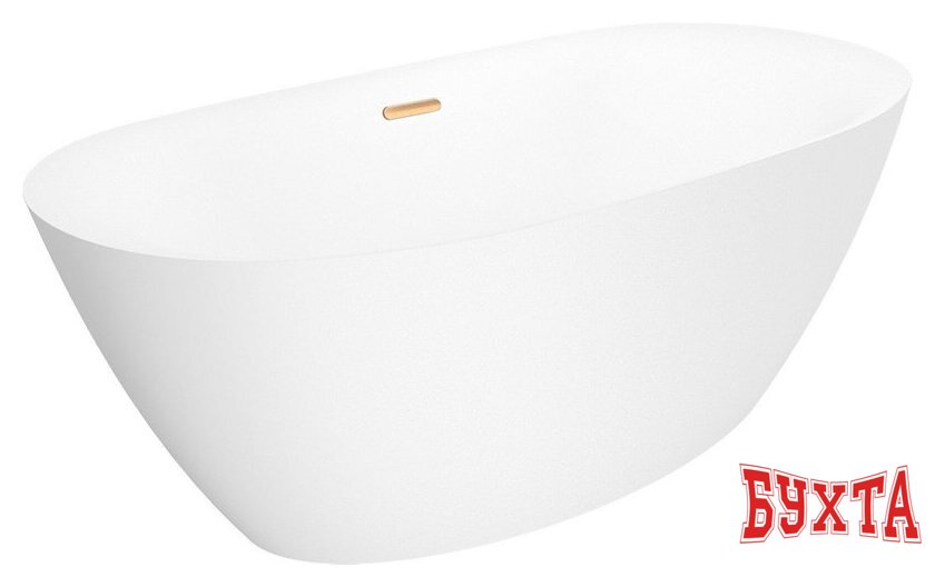 Ванна Wellsee Enjoy e Amedeo 175x83 23740104R (отдельностоящая ванна белый глянец, экран, ножки, сифон-автомат золото) 2