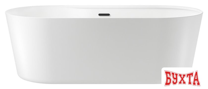 Ванна Wellsee Vanille Joie 179,5x84,5 236501003 (отдельностоящая ванна белый глянец, экран, ножки, сифон-автомат матовый черный)