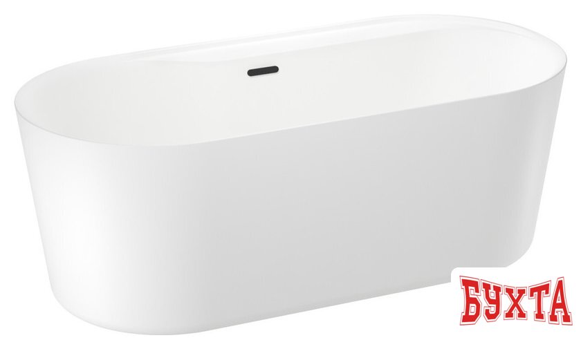 Ванна Wellsee Vanille Joie 179,5x84,5 236501003 (отдельностоящая ванна белый глянец, экран, ножки, сифон-автомат матовый черный) 2