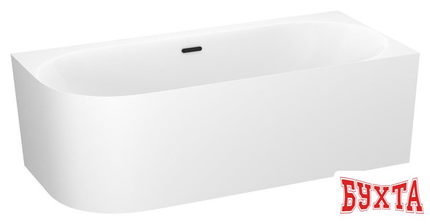 Ванна Wellsee Collaro 180x80 28910603R (пристенная ванна (правая) белый глянец, экран, ножки, сифон-автомат матовый черный) 2