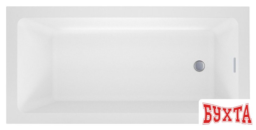 Ванна Wellsee FreeDom 2.0 165x80 23300201R (встраиваемая ванна белый глянец, сифон-автомат хром) 1