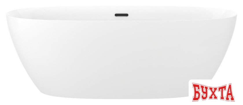 Ванна Wellsee Bliss 170x80 28820103R (отдельностоящая ванна белый глянец, экран, ножки, сифон-автомат матовый черный)