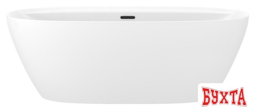 Ванна Wellsee Pro Line 170x80 28750103R (отдельностоящая ванна белый глянец, экран, ножки, сифон-автомат матовый черный)