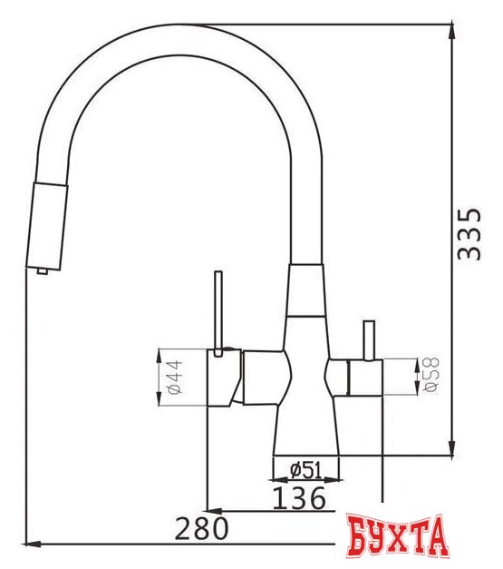 Смеситель Shevanik S668Y 2