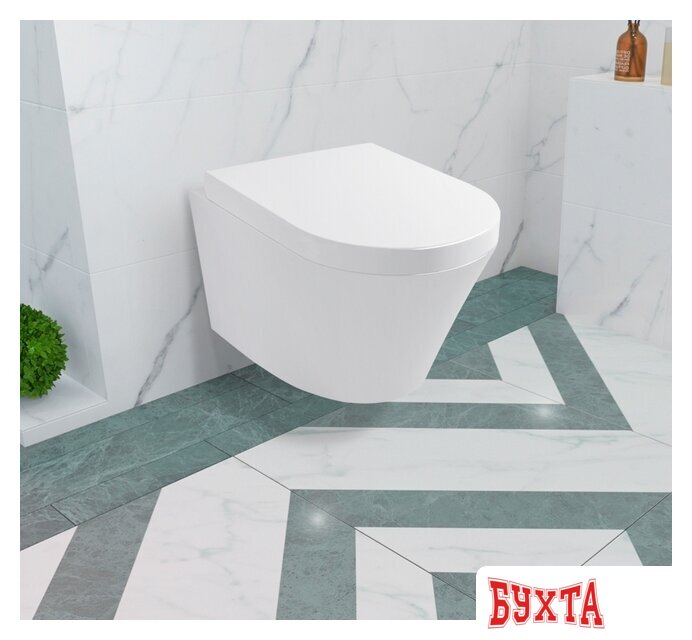 Унитаз подвесной Lavinia Boho Biore Rimless 3304003R (чаша, пневмокрышка) 2