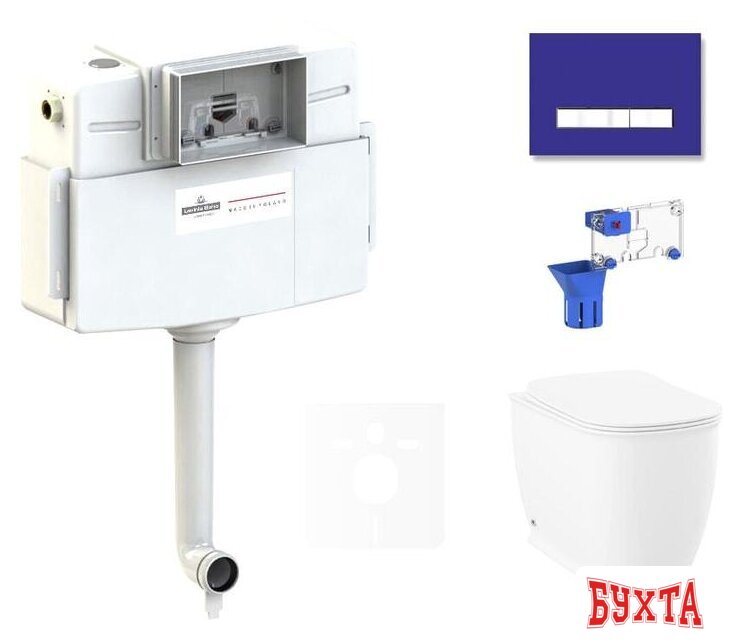 Унитаз приставной Lavinia Boho Relfix Bell Pro 5 в 1 87551003 (фиолетовый стекло)