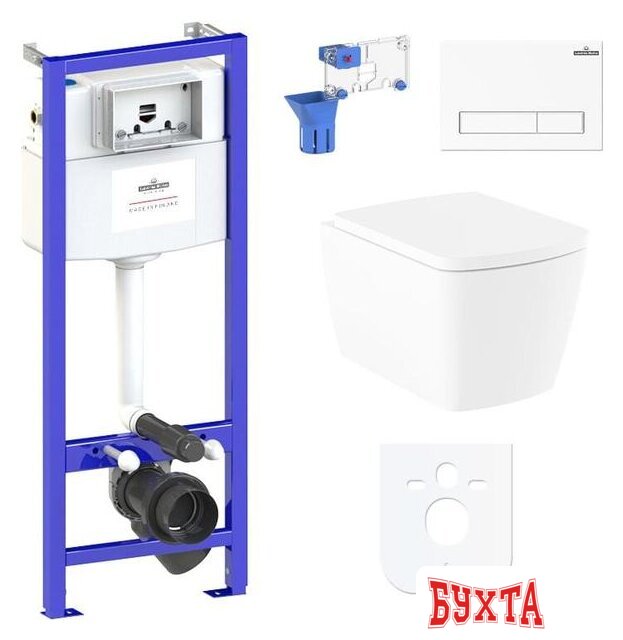 Унитаз подвесной Lavinia Boho Relfix Aveo Rimless 7 в 1 87040121 (белый пластик)