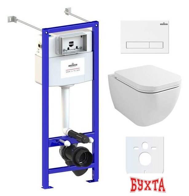 Унитаз подвесной Lavinia Boho Relfix One Compacto 6 в 1 77050145 (белый пластик) 1