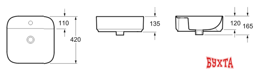Умывальник Lavinia Boho Bathroom Sink Slim 33311007 4