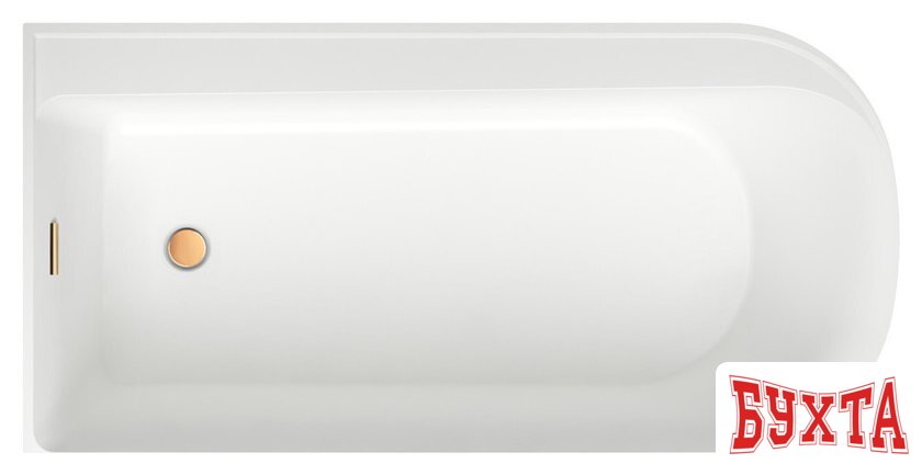 Ванна Wellsee Camellia 167x82 236101004 (отдельностоящая ванна (левая) белый глянец, экран, ножки, сифон-автомат золото) 4