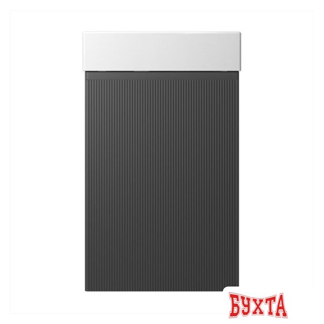 Мебель для ванных комнат Wellsee Тумба под умывальник 2 в 1 WC Area 221802001 (тумба/матовый темно-серый, раковина/глянцевый белый, без ножек) 2