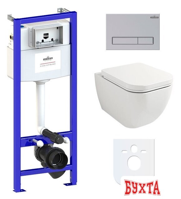 Унитаз подвесной Lavinia Boho Relfix One Rimless 6 в 1 77040075 (матовый пластик) 1