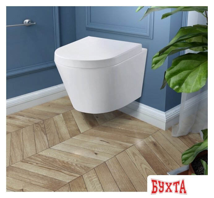 Унитаз подвесной Lavinia Boho Biore Compacto Rimless 330402CR (чаша, пневмокрышка) 3