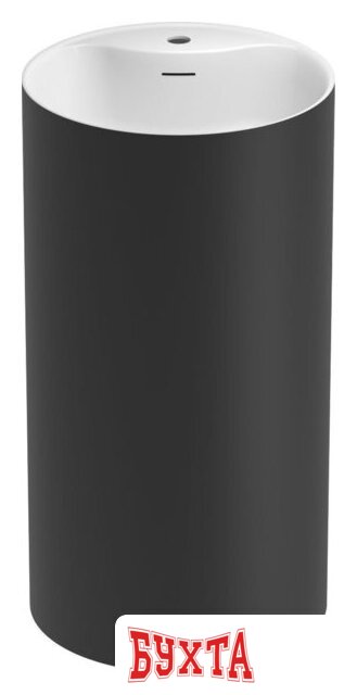 Умывальник Wellsee Chalice Perfection 230616000 (отдельностоящий, с отверстием под смеситель, матовый черный/глянцевый белый)