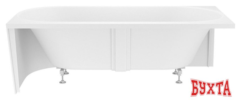 Ванна Wellsee Collaro 170x80 28910301R (пристенная ванна (левая) белый глянец, экран, ножки, сифон-автомат хром) 3