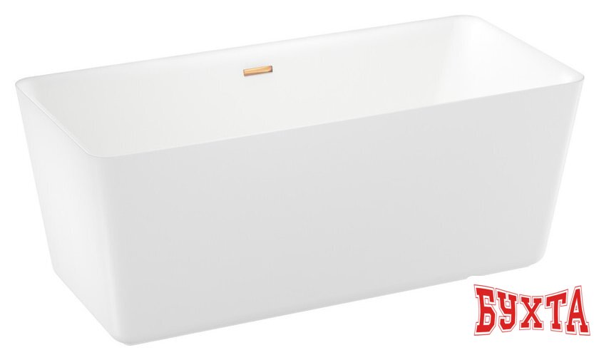 Ванна Wellsee DeSire 167,5x78 231502004 (отдельностоящая ванна белый глянец, экран, ножки, сифон-автомат золото) 2