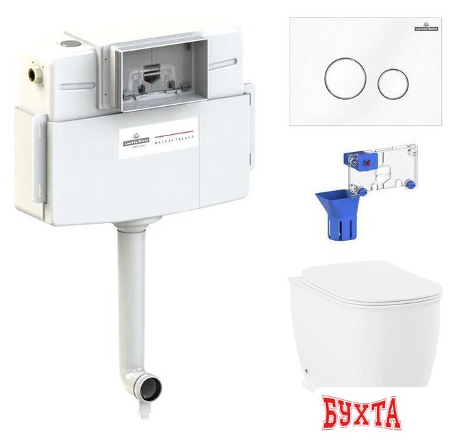 Унитаз приставной Lavinia Boho Relfix Bell Pro 5 в 1 87060215 (белое стекло)