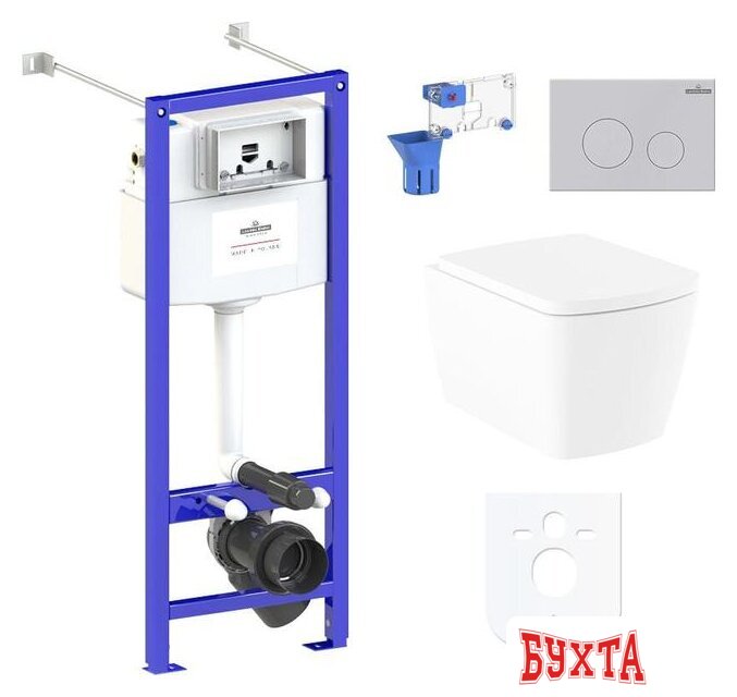 Унитаз подвесной Lavinia Boho Relfix Aveo Rimless 7 в 1 87050211 (матовый пластик)