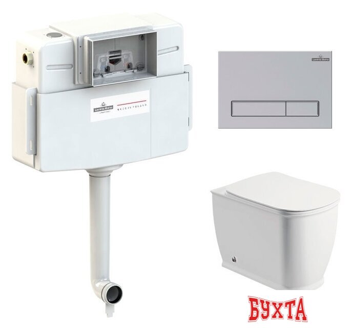 Унитаз приставной Lavinia Boho Relfix Bell Pro Set 4 в 1 77060207 (матовый пластик)