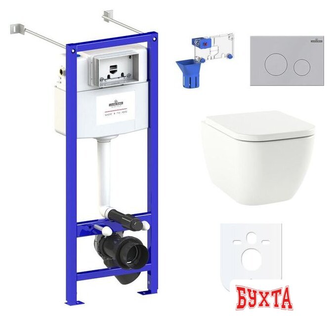 Унитаз подвесной Lavinia Boho Relfix One Rimless 7 в 1 87050163 (матовый пластик)