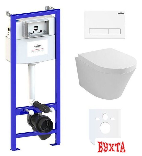 Унитаз подвесной Lavinia Boho Relfix Biore Rimless 6 в 1 77040097 (белый пластик)