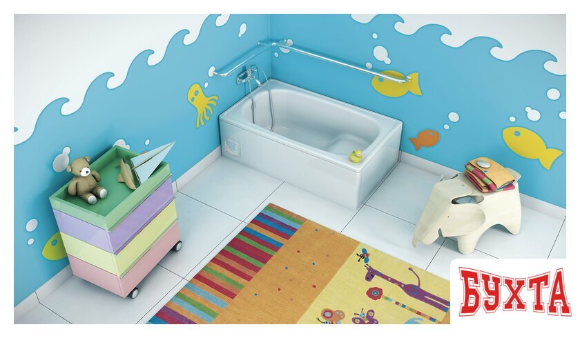 Ванна BLB Europa Mini 105x70 (с сиденьем и ножками) 2