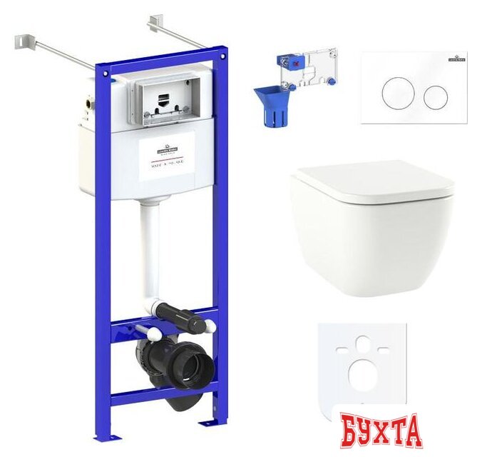 Унитаз подвесной Lavinia Boho Relfix One Compacto 7 в 1 87050149 (белый пластик)