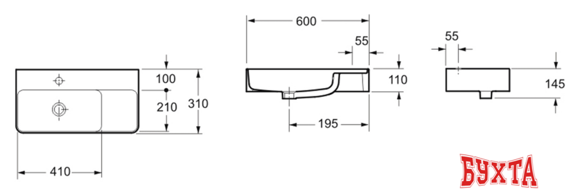 Умывальник Lavinia Boho Bathroom Sink Slim 33311011 4