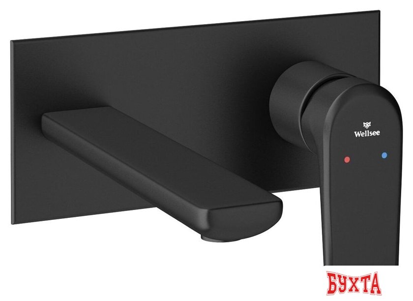 Смеситель Wellsee ICON! for life 182312001, встраиваемый (матовый черный)