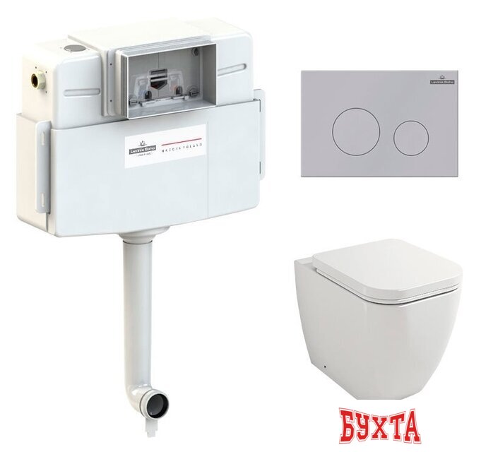 Унитаз приставной Lavinia Boho Relfix One Set 4 в 1 77060223 (матовый пластик)