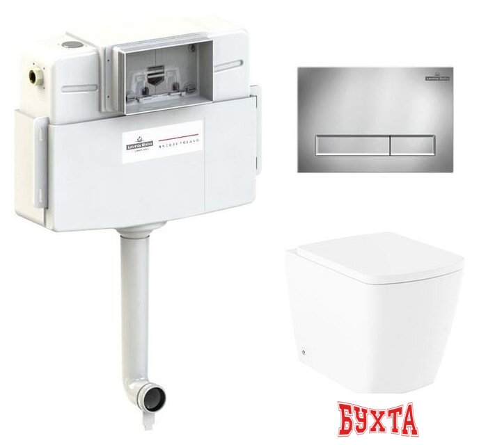 Унитаз приставной Lavinia Boho Relfix Aveo Rimless 4 в 1 77060254 (хром пластик)