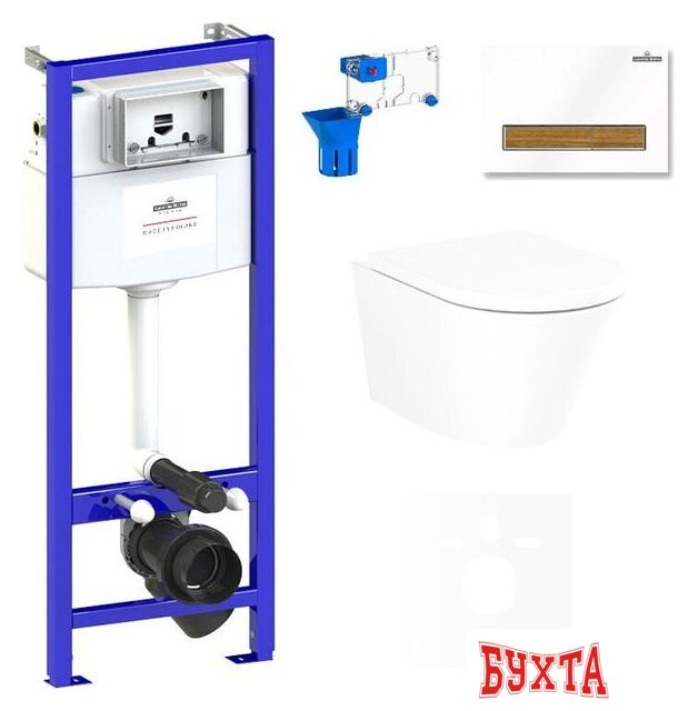 Унитаз подвесной Lavinia Boho Relfix Biore Rimless 7 в 1 75110193 (белый пластик)