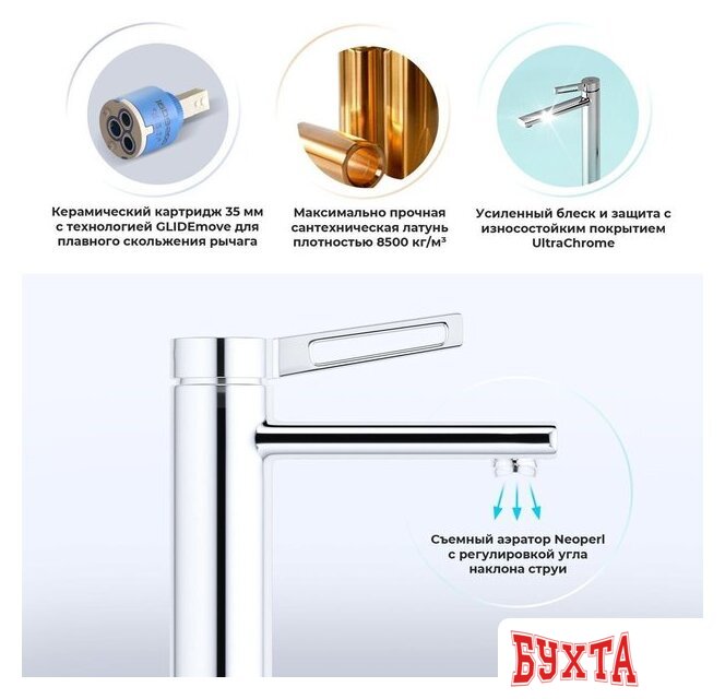 Смеситель Wellsee ONCE! and forever 182406000, отдельностоящий (хром) 2