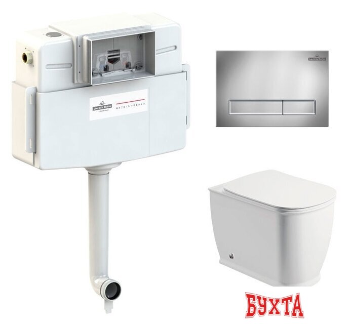 Унитаз приставной Lavinia Boho Relfix Bell Pro Set 4 в 1 77060206 (хром пластик)