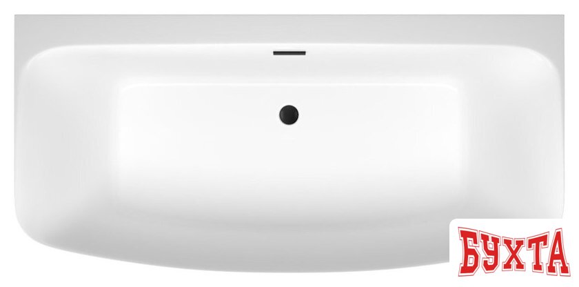 Ванна Wellsee Ground Breaking 170x80 28770103R (пристенная ванна белый глянец, экран, ножки, сифон-автомат матовый черный) 4