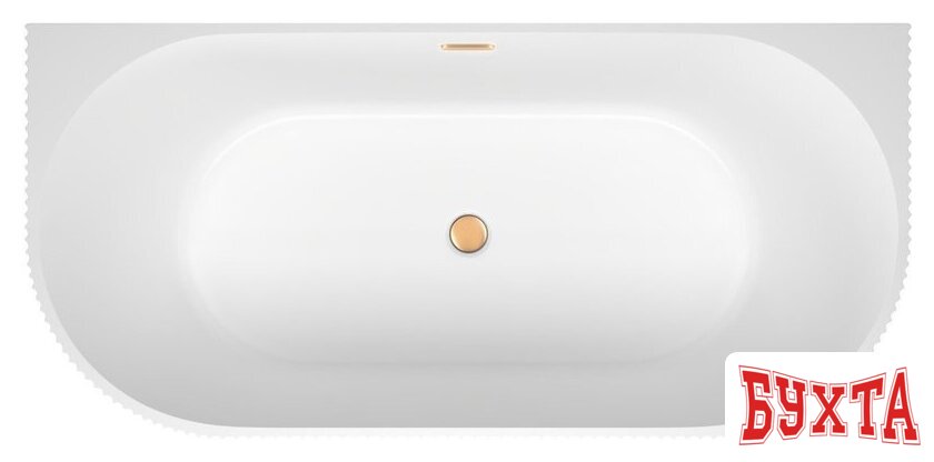 Ванна Wellsee Festive Fox 170x80 28730204R (пристенная ванна белый глянец, экран, ножки, сифон-автомат золото) 4