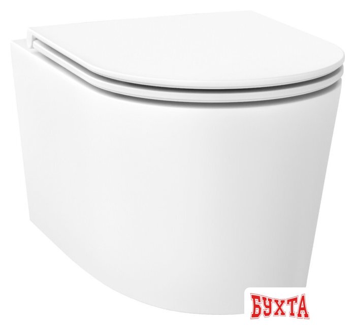Унитаз подвесной Wellsee eclatant RimFree 182615001 (чаша, пневмокрышка, глянцевый белый)