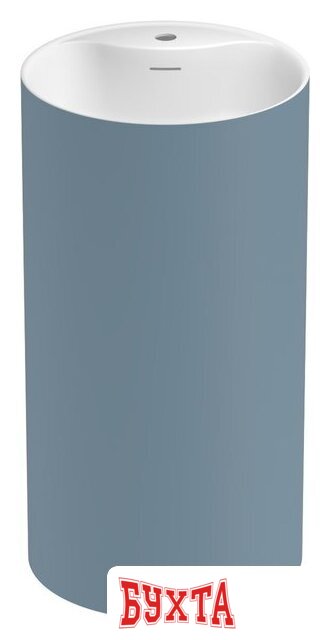 Умывальник Wellsee Chalice Perfection 230628000 (отдельностоящий, с отверстием под смеситель, цвет матовый светло-синий/глянцевый белый)