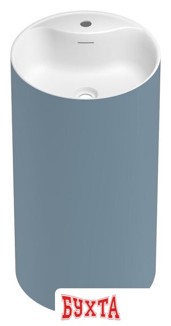 Умывальник Wellsee Chalice Perfection 230628000 (отдельностоящий, с отверстием под смеситель, цвет матовый светло-синий/глянцевый белый) 2