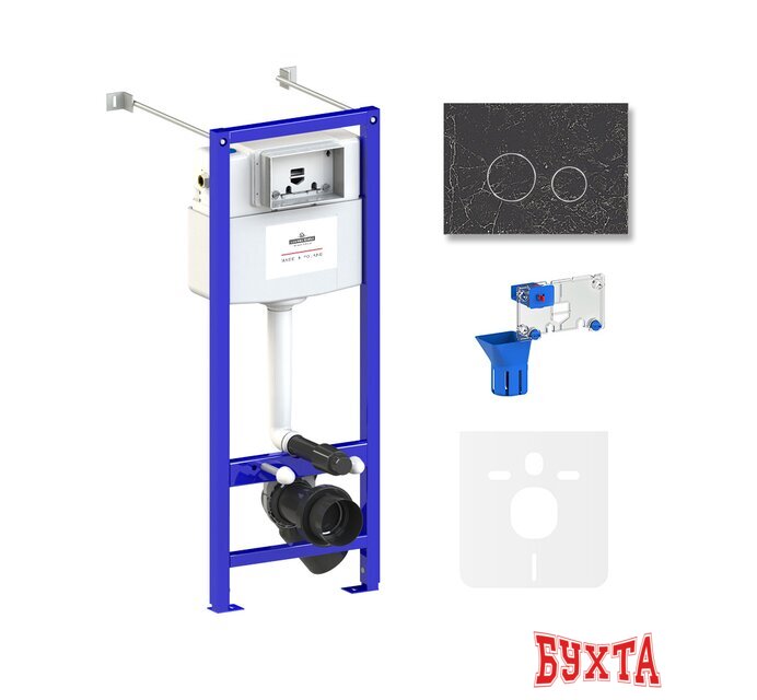 Инсталляция для унитаза Lavinia Boho Relfix 5 в 1 77020068 (greek black искусствен. камень)