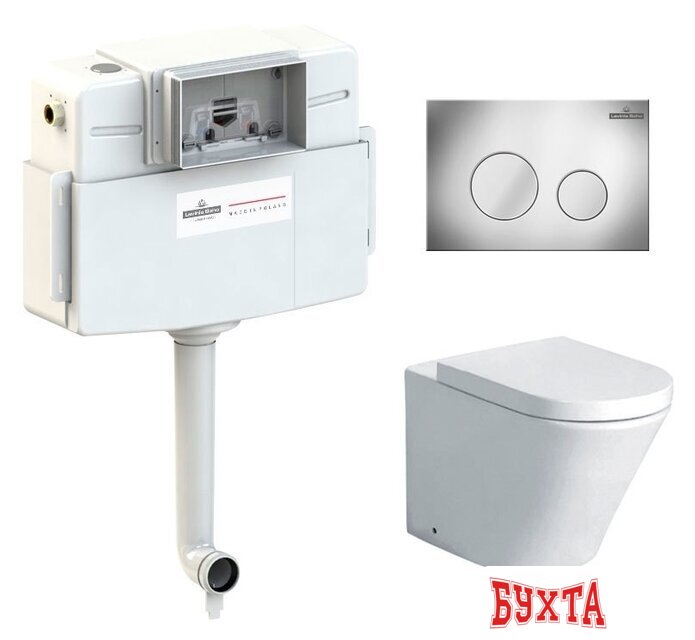 Унитаз приставной Lavinia Boho Relfix Biore Set 4 в 1 77060234 (хром пластик)