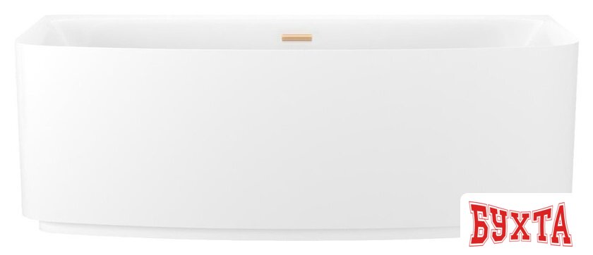 Ванна Wellsee Ground Breaking 170x80 28770104R (пристенная ванна белый глянец, экран, ножки, сифон-автомат золото)