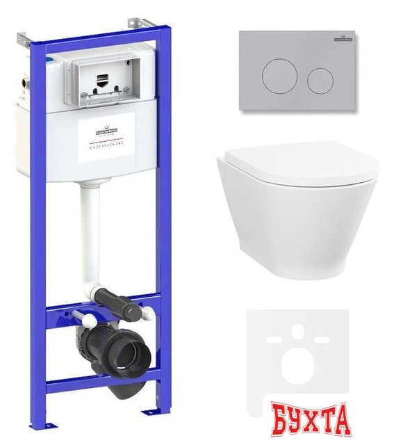 Унитаз подвесной Lavinia Boho Relfix Elegant Rimless 6 в 1 87561065 (матовый пластик)