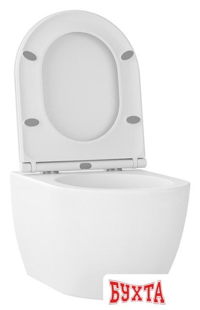 Унитаз подвесной Wellsee Chalice Perfection RimFree 182608001 (чаша, пневмокрышка, матовый белый) 2
