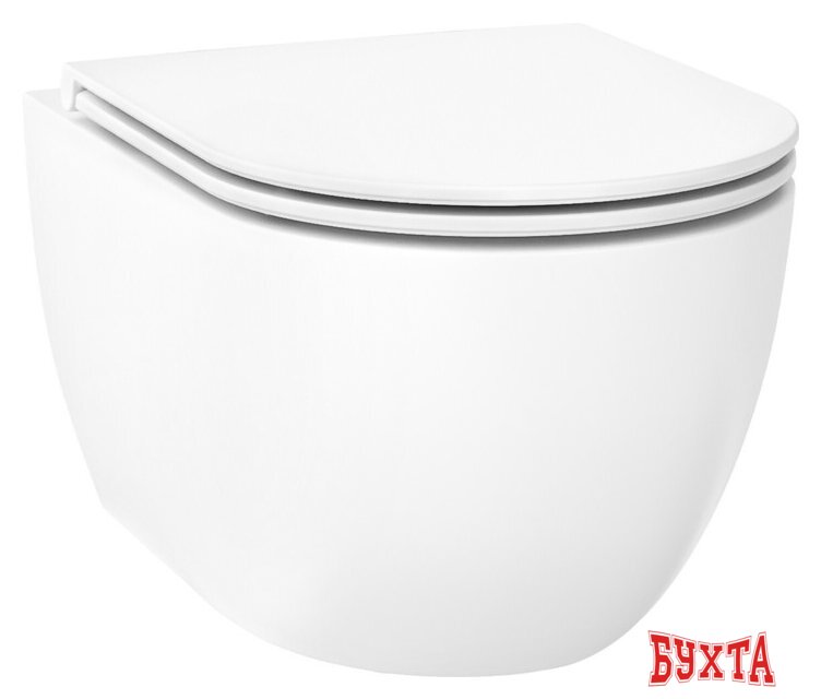 Унитаз подвесной Wellsee Chalice Perfection RimFree 182607001 (чаша, пневмокрышка, глянцевый белый)