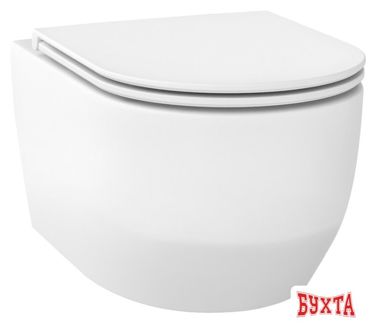 Унитаз подвесной Wellsee Croquis RimFree 182612001 (чаша, пневмокрышка, матовый белый)