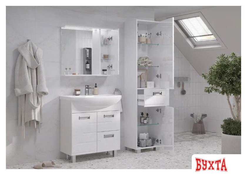 Мебель для ванных комнат Volna Шкаф-пенал Joli 40 (напольный) 4