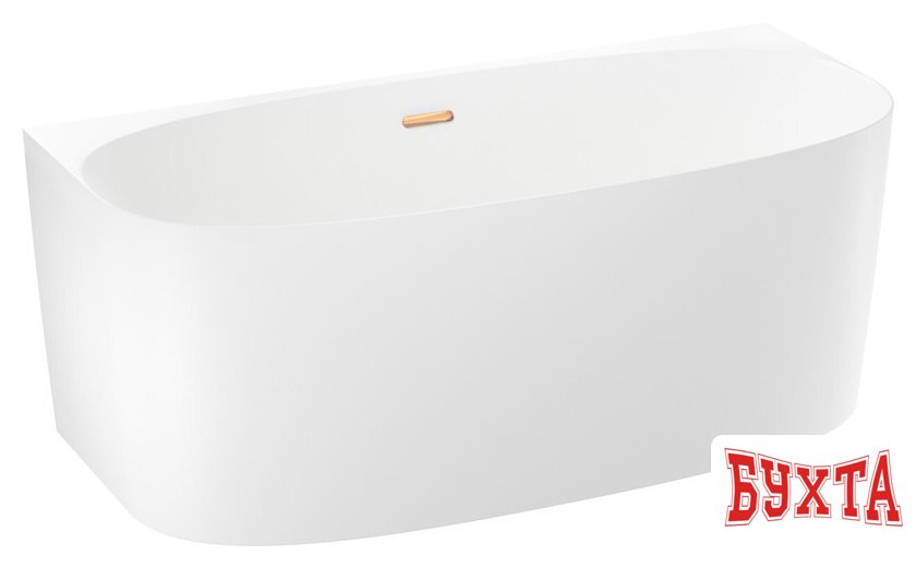 Ванна Wellsee Belle Spa 2.0 160x75 235801004 (пристенная ванна белый глянец, экран, ножки, сифон-автомат золото) 2