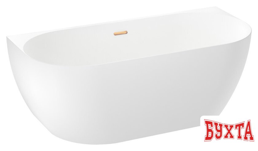 Ванна Wellsee Belle Spa 3.0 170x80 235901004 (пристенная ванна белый глянец, экран, ножки, сифон-автомат золото) 2